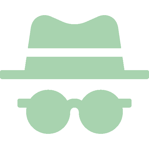 Icon für Große Unbekanntheit; mysteriöse Person mit Hut und Sonnenbrille