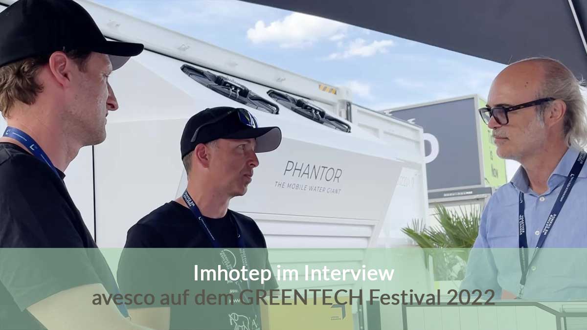avesco greentech festival interview imhotep